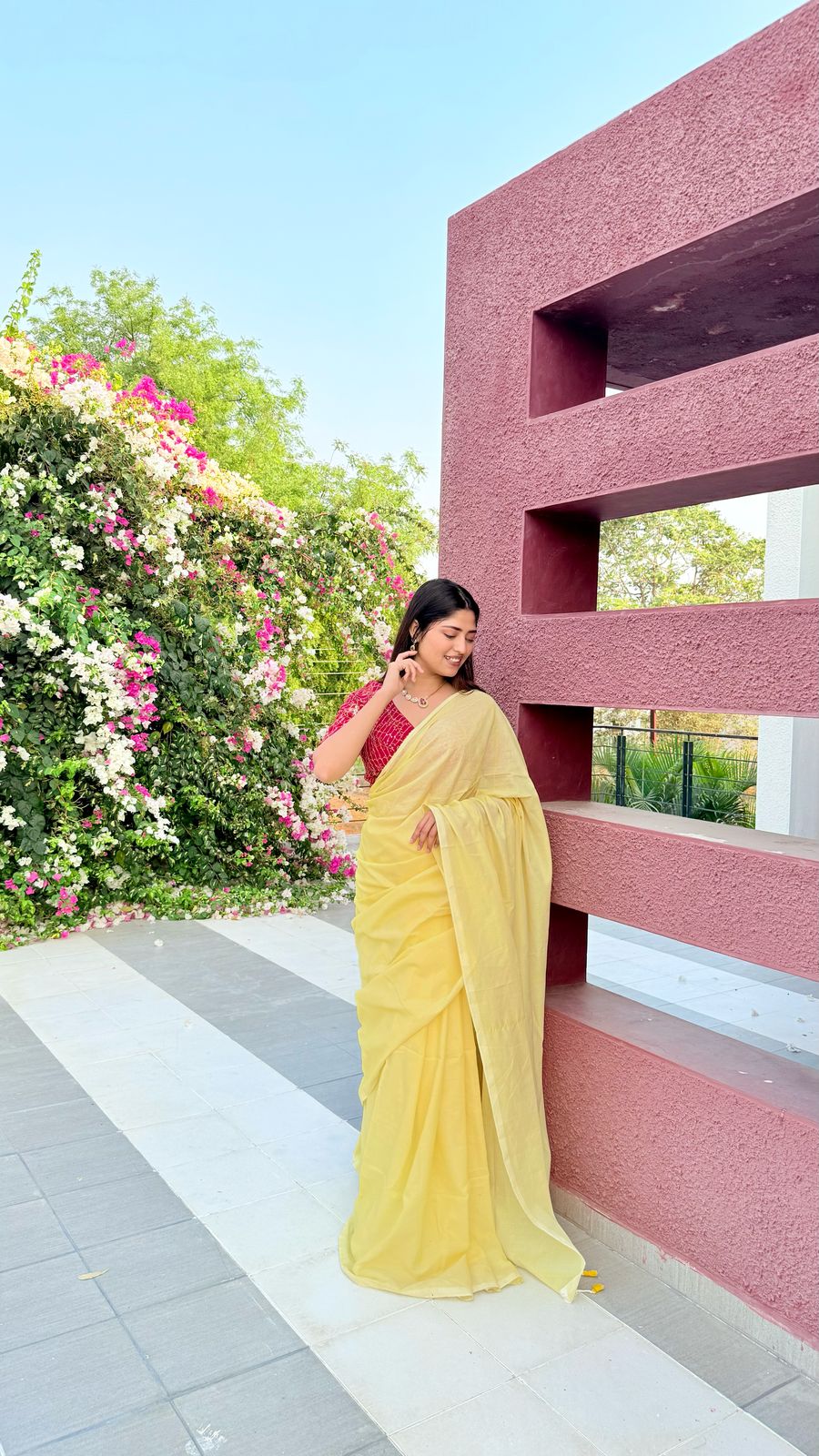 Rangdhaaga Light Yellow Cotton Saree